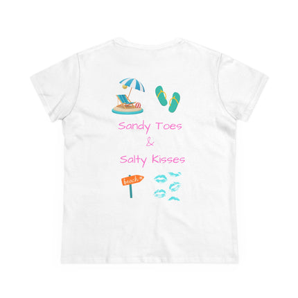 Sandy Toes Salty Kisses Women's Midweight Cotton Tee