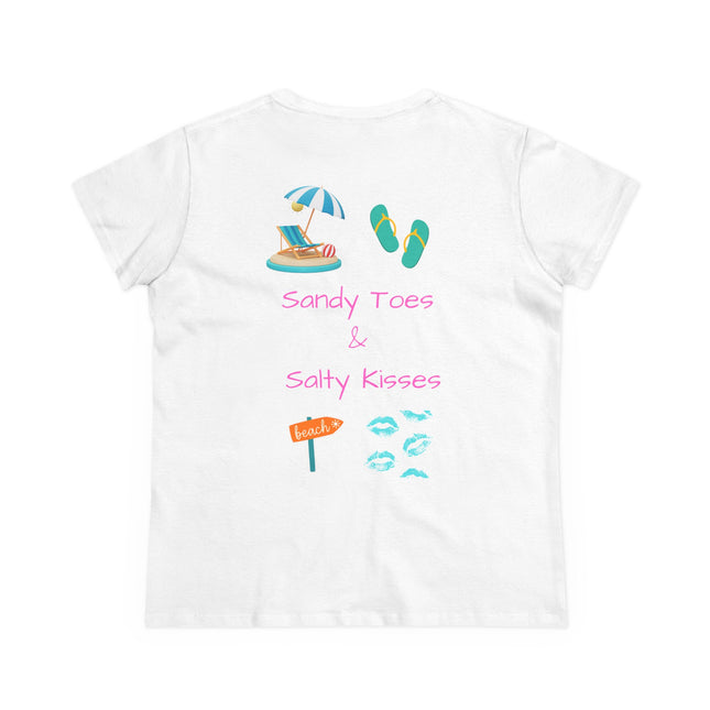 Sandy Toes Salty Kisses Women's Midweight Cotton Tee