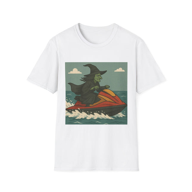 Witch Jet Ski Halloween Holiday Unisex Graphic Tee