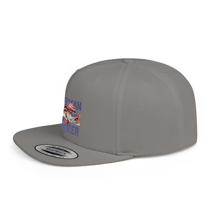 American Hooker Fishing Flat Bill Snapback Hat