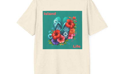 Island Life Unisex T-Shirt | Tropical Flip Flop Graphic Tee