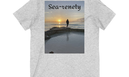 Sea-renety, Beach Theme Unisex V-Neck Tee