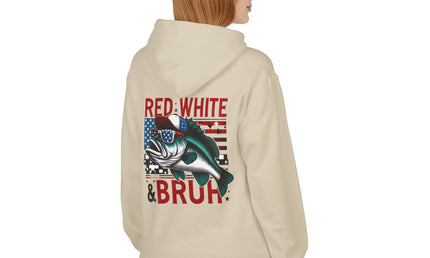 Red, White & Bruh Fishing Hoodie