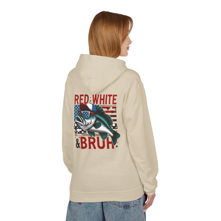 Red, White & Bruh Fishing Hoodie