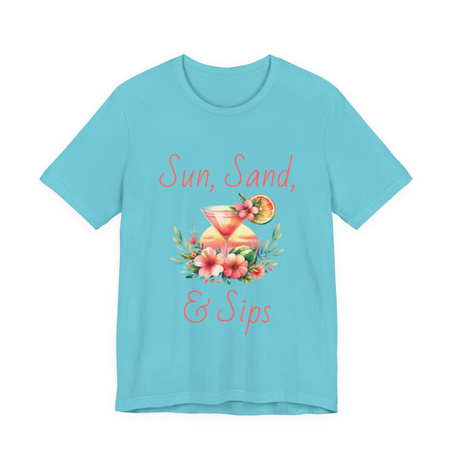 Sun, Sand, & Sips Tropical Tee