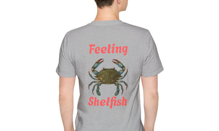 Feeling Shelfish Unisex Softstyle T-Shirt, Crabby Graphic Feeling Shelfish