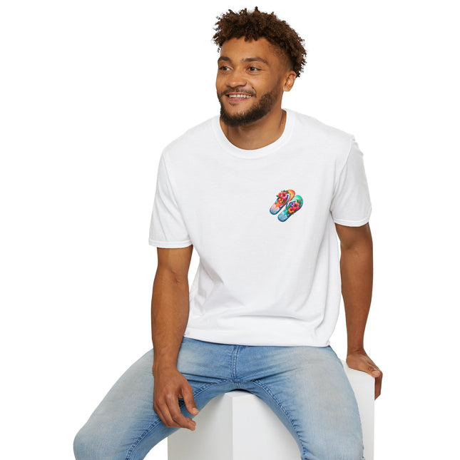 Island Life Unisex T-Shirt | Tropical Flip Flop Graphic Tee
