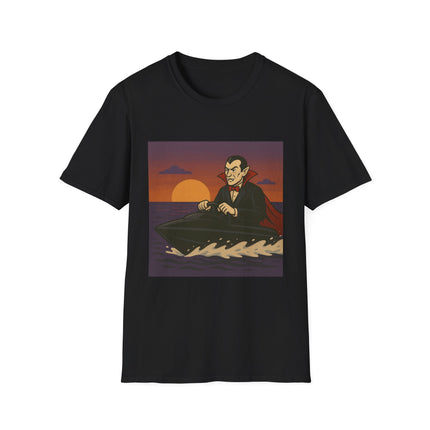 Dracula Boat Halloween Holiday Unisex Graphic Tee