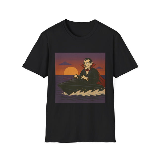 Dracula Boat Halloween Holiday Unisex Graphic Tee