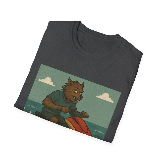 Wolfman Jet Ski Halloween Holiday Unisex Graphic Tee