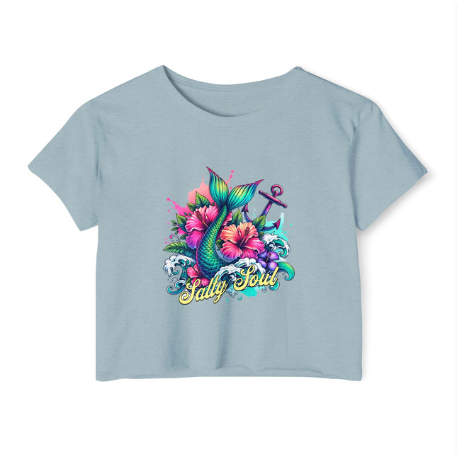Mermaid Festival Crop Top, Beachwear, Nautical Style Tee