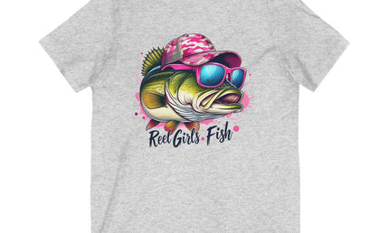 Fishing V-Neck Tee for Women, Reel Girls Fish