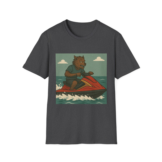 Wolfman Jet Ski Halloween Holiday Unisex Graphic Tee