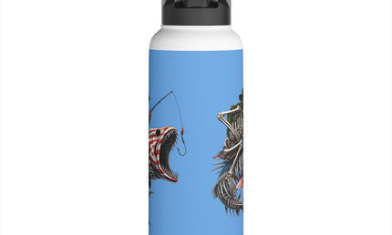 Fishing Enthusiast Stainless Steel Water Bottle - 12, 18, or 32 oz.