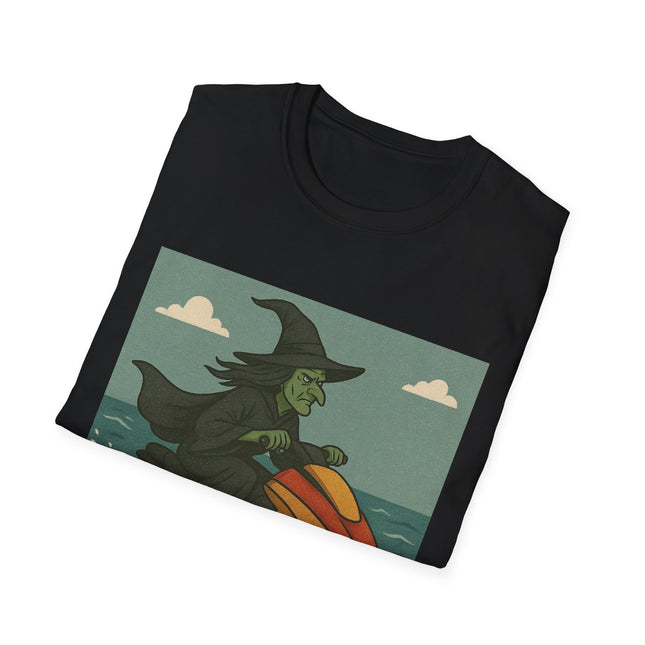 Witch Jet Ski Halloween Holiday Unisex Graphic Tee