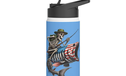 Fishing Enthusiast Stainless Steel Water Bottle - 12, 18, or 32 oz.