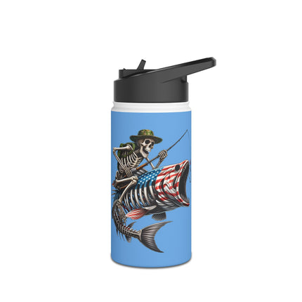 Fishing Enthusiast Stainless Steel Water Bottle - 12, 18, or 32 oz.