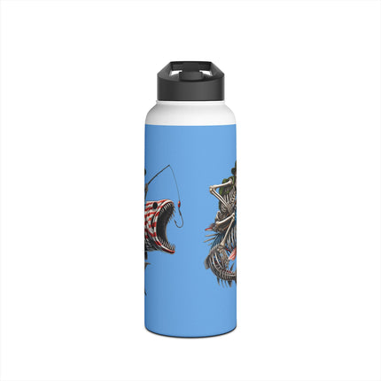 Fishing Enthusiast Stainless Steel Water Bottle - 12, 18, or 32 oz.