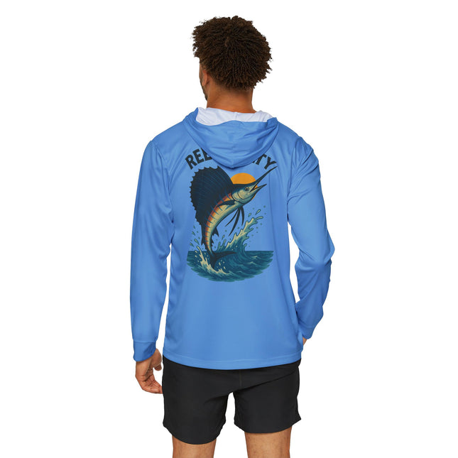 Sailfish Reel Salty Graphic Performance Hoodie Shirt UPF+50