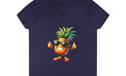 Party Pineapple Ladies' V-Neck T-Shirt