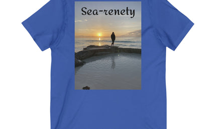 Sea-renety, Beach Theme Unisex V-Neck Tee