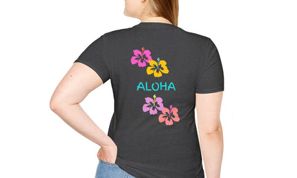 Aloha Hibiscus Tropical Summer Tee