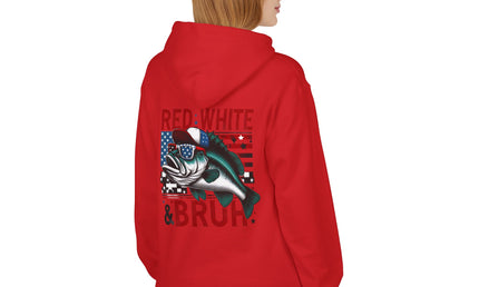 Red, White & Bruh Fishing Hoodie