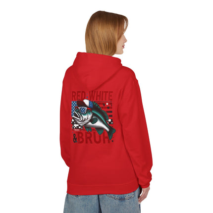 Red, White & Bruh Fishing Hoodie