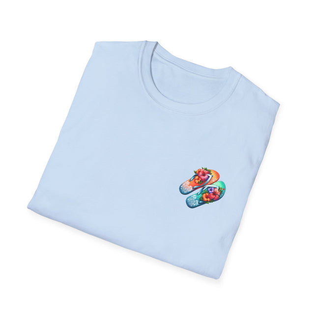 Island Life Unisex T-Shirt | Tropical Flip Flop Graphic Tee