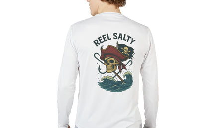 Reel Salty Pirate Graphic Performance Long Sleeve Fishing Shirt SPF50
