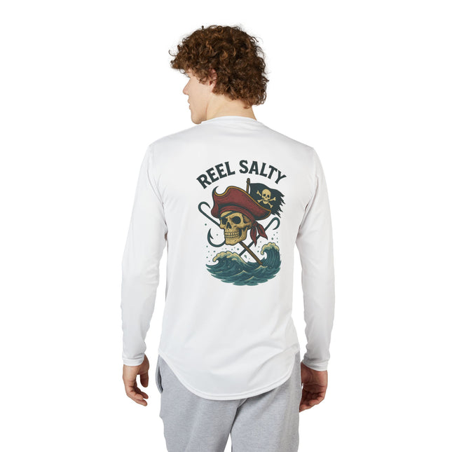 Reel Salty Pirate Graphic Performance Long Sleeve Fishing Shirt SPF50