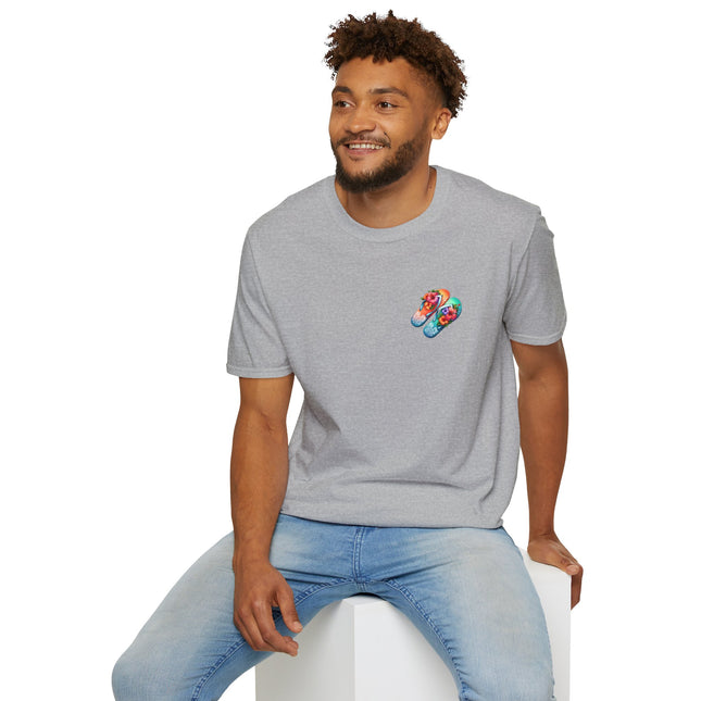 Island Life Unisex T-Shirt | Tropical Flip Flop Graphic Tee