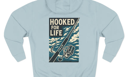 Hooked for Life Fishing Fleece Hoodie