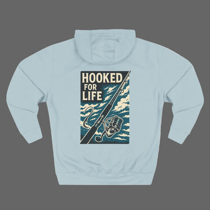 Hooked for Life Fishing Fleece Hoodie