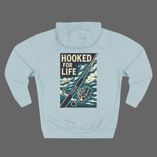 Hooked for Life Fishing Fleece Hoodie