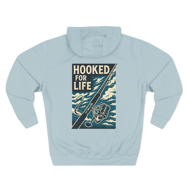 Hooked for Life Fishing Fleece Hoodie