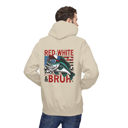 Red, White & Bruh Fishing Hoodie