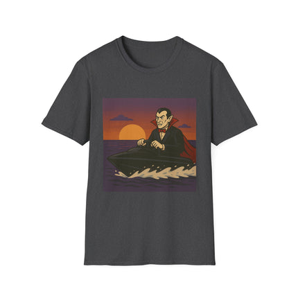 Dracula Boat Halloween Holiday Unisex Graphic Tee
