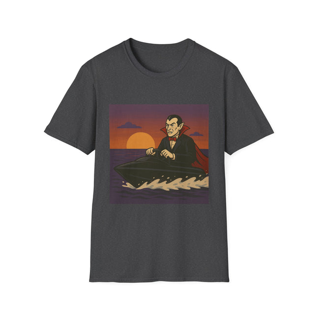 Dracula Boat Halloween Holiday Unisex Graphic Tee