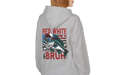 Red, White & Bruh Fishing Hoodie