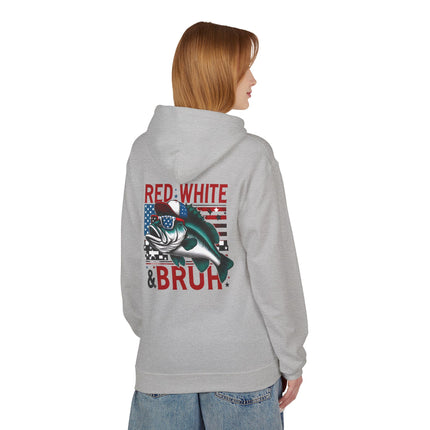 Red, White & Bruh Fishing Hoodie