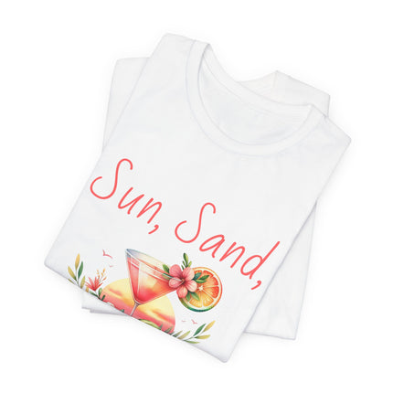 Sun, Sand, & Sips Tropical Tee