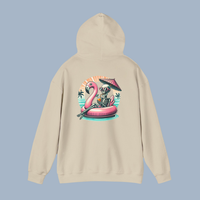 Skeleton Flamingo Graphic Hoodie, Unisex Sweatshirt