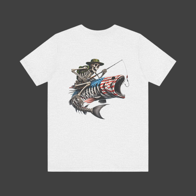 USA Fish Skeleton Graphic Fishing Tee