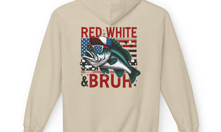 Red, White & Bruh Fishing Hoodie