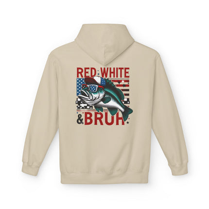 Red, White & Bruh Fishing Hoodie