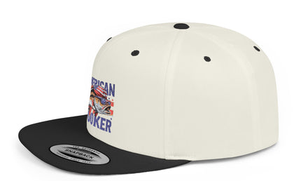 American Hooker Fishing Flat Bill Snapback Hat