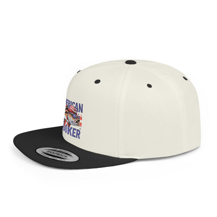 American Hooker Fishing Flat Bill Snapback Hat