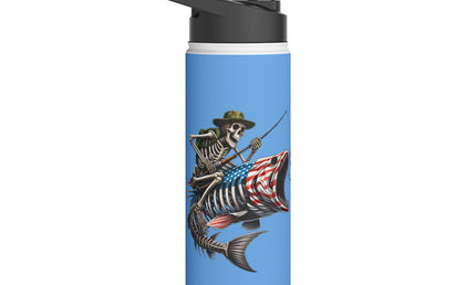 Fishing Enthusiast Stainless Steel Water Bottle - 12, 18, or 32 oz.