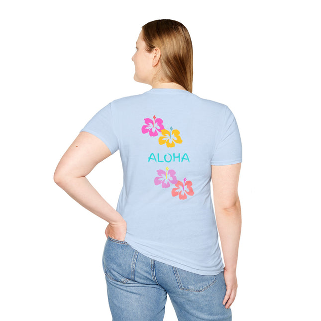 Aloha Hibiscus Tropical Summer Tee
